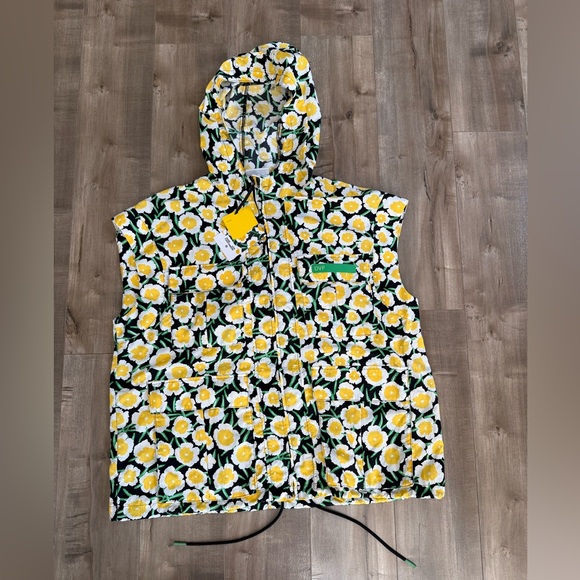 Diane Von Furstenberg Jackets & Blazers - NEW DVF x Target Nylon Packable Hooded Vest Women Medium Poppy‎ Floral Full Zip